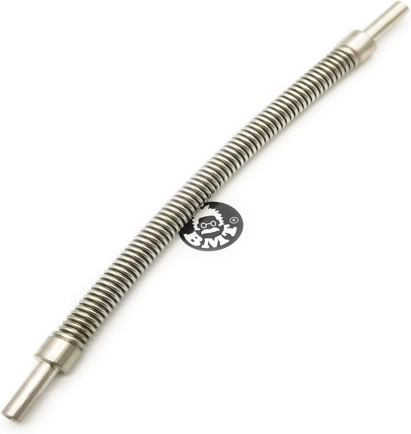 1/4" OD Stainless Steel Bellow Hose, Silver, 1 ft Length, 0.25" OD, 0.24" Wall Thickness, Fits Swagelok Compression Fittings, Weldable Ends, Stay-in-Place After Bending